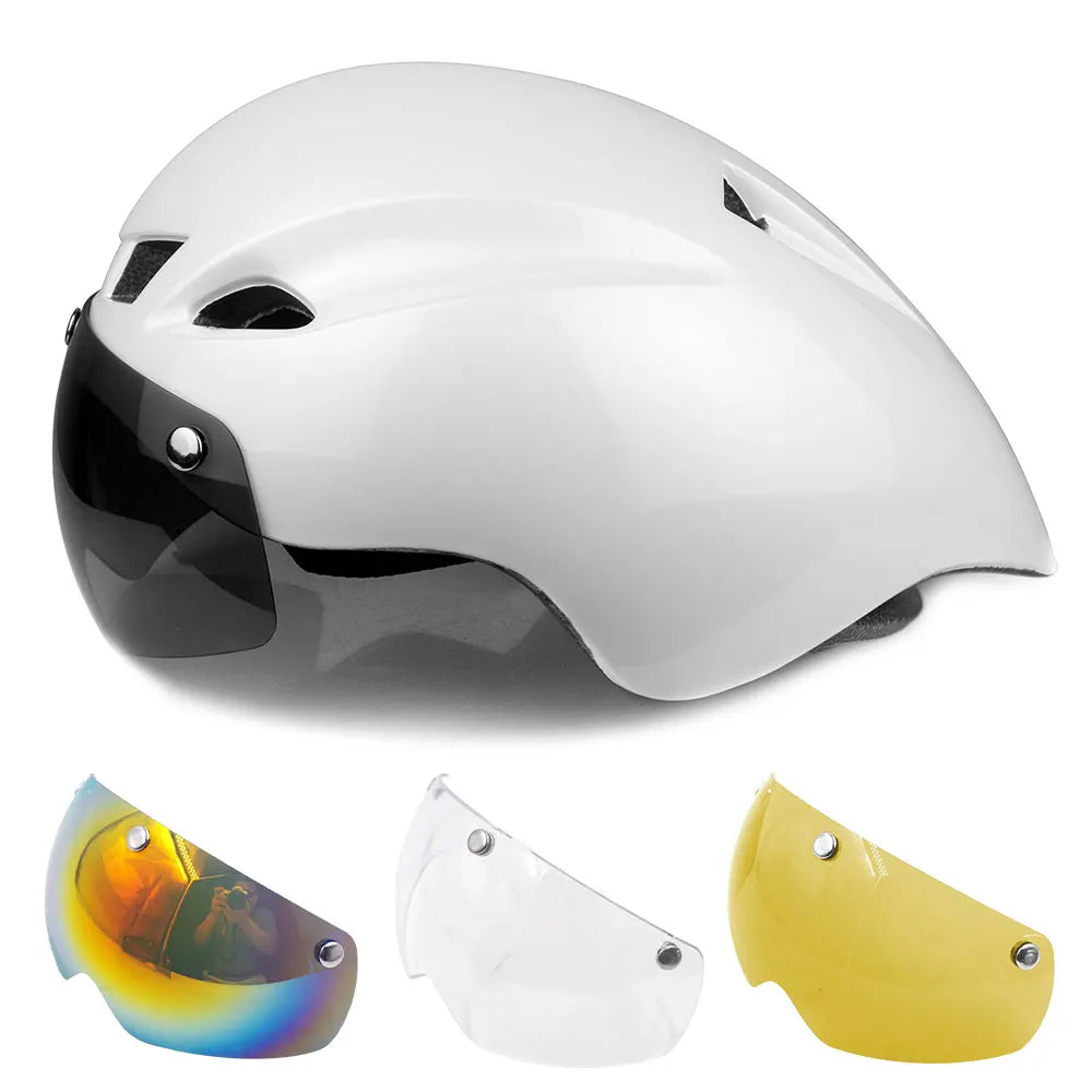 Capacete de Ciclismo Aero com Lente –