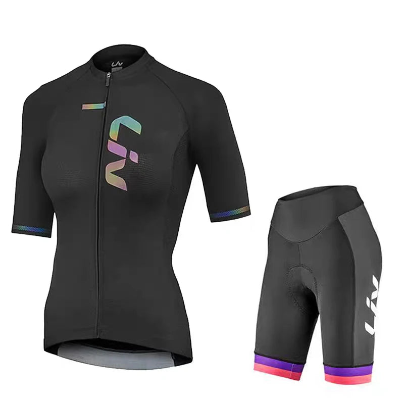 LIV Conjunto de Ciclismo Feminino Verão