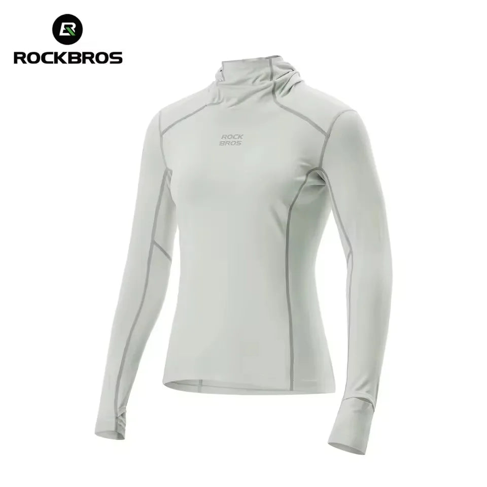 Camisa de Ciclismo Feminina ROCKBROS com Capuz