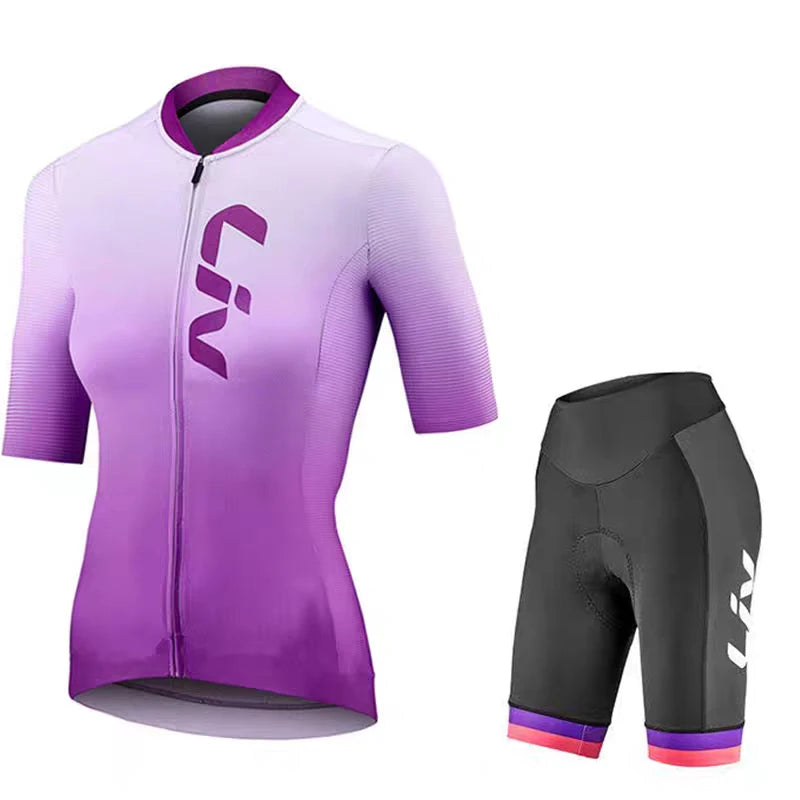 LIV Conjunto de Ciclismo Feminino Verão