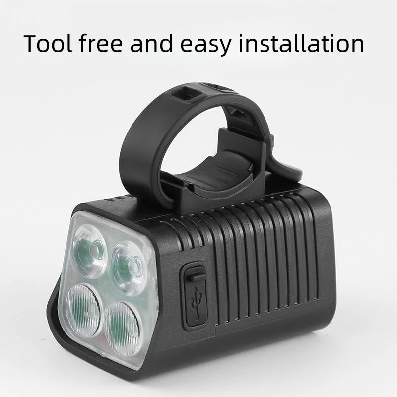 Luz de Bicicleta LED Portátil com Buzina