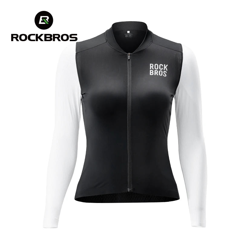 Camisa de Ciclismo Feminina ROCKBROS Manga Longa