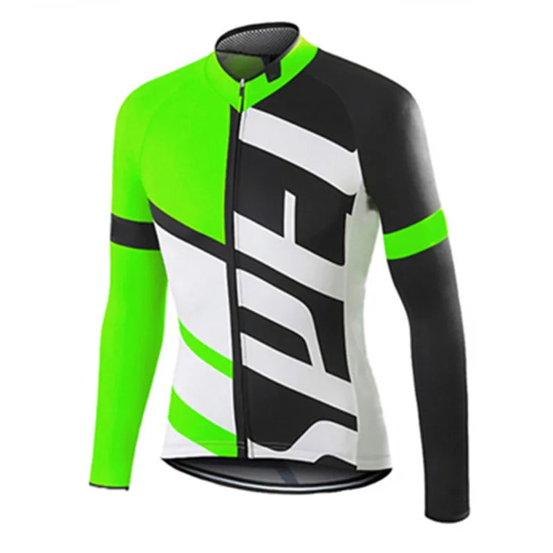 Camisa de Ciclismo Masculina Manga Longa Racing