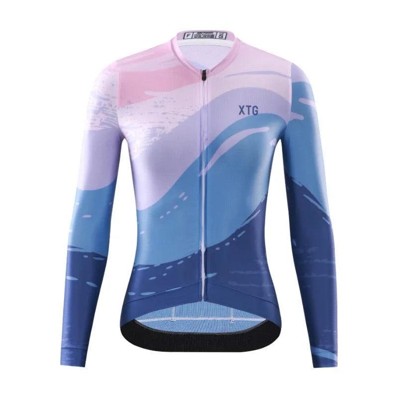 Jersey de Ciclismo Feminina XINTOWN Manga Longa