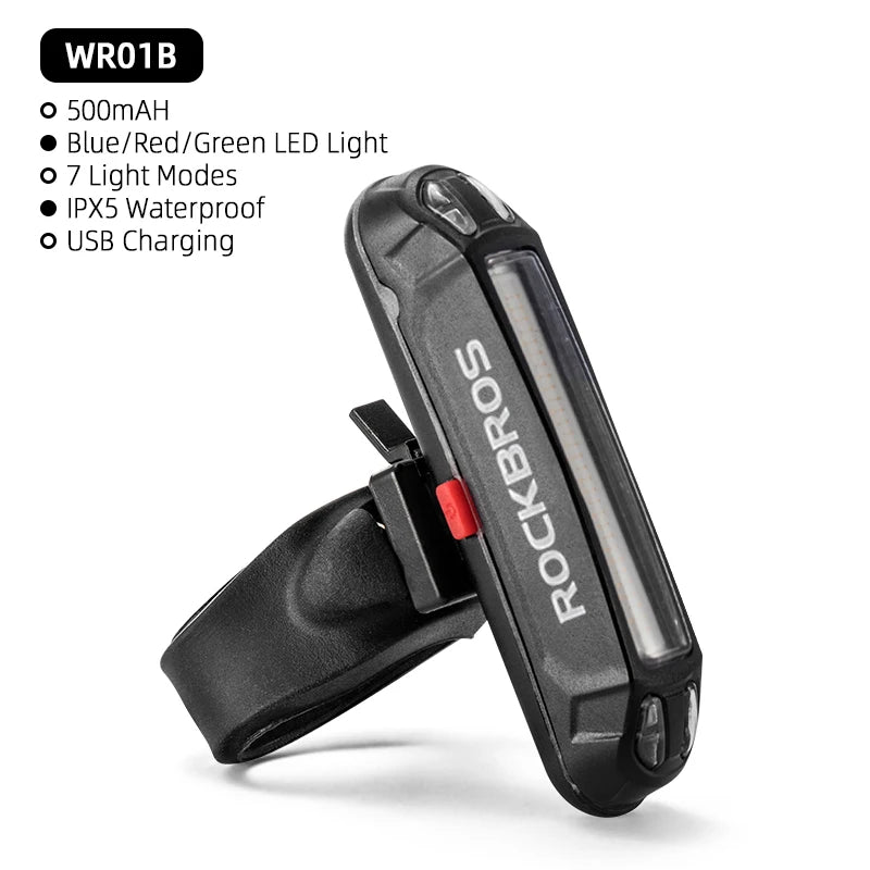 Lanterna Traseira de Bicicleta LED ROCKBROS Recarregável USB