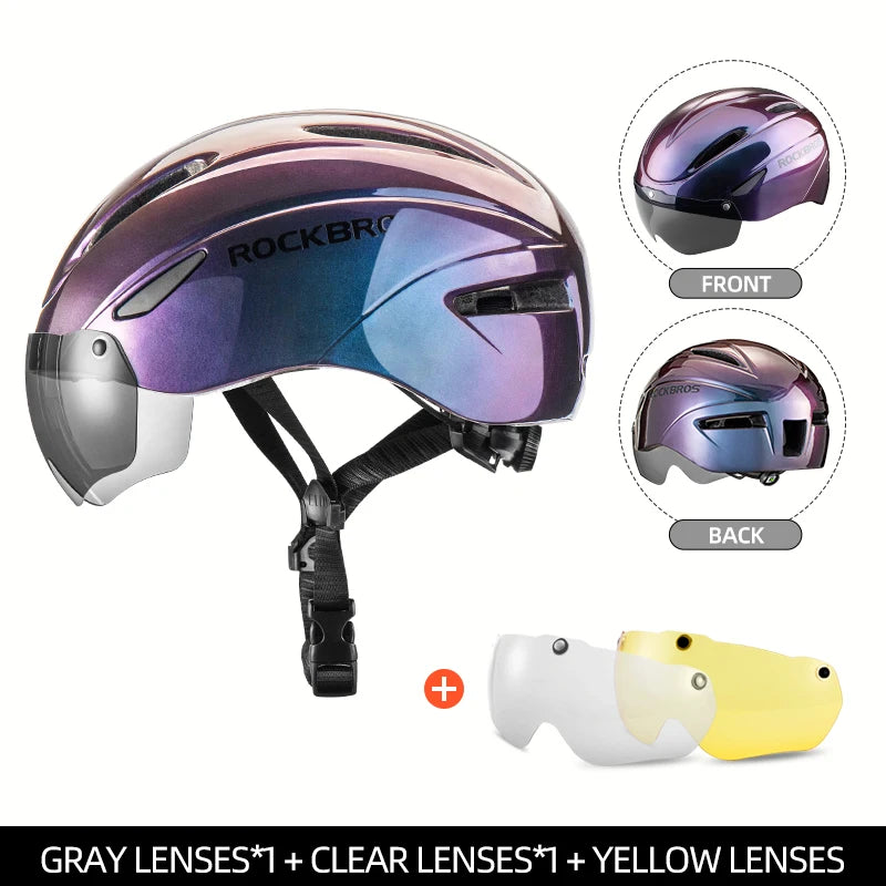ROCKBROS Cycling Helmet with LED Light