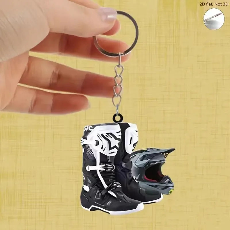 Chaveiro 2D de Capacete Motocross
