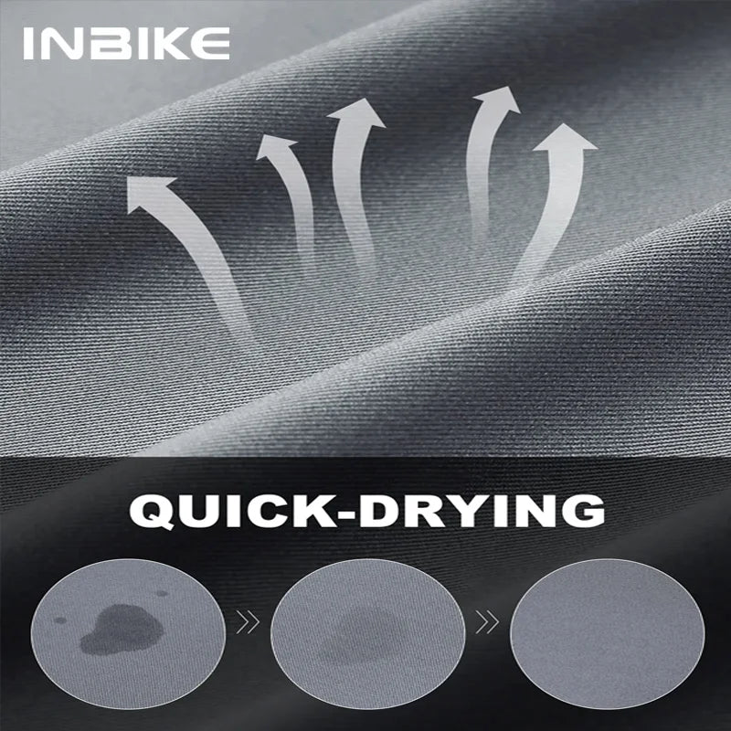 INBIKE Camisa de Ciclismo Masculina de Manga Curta
