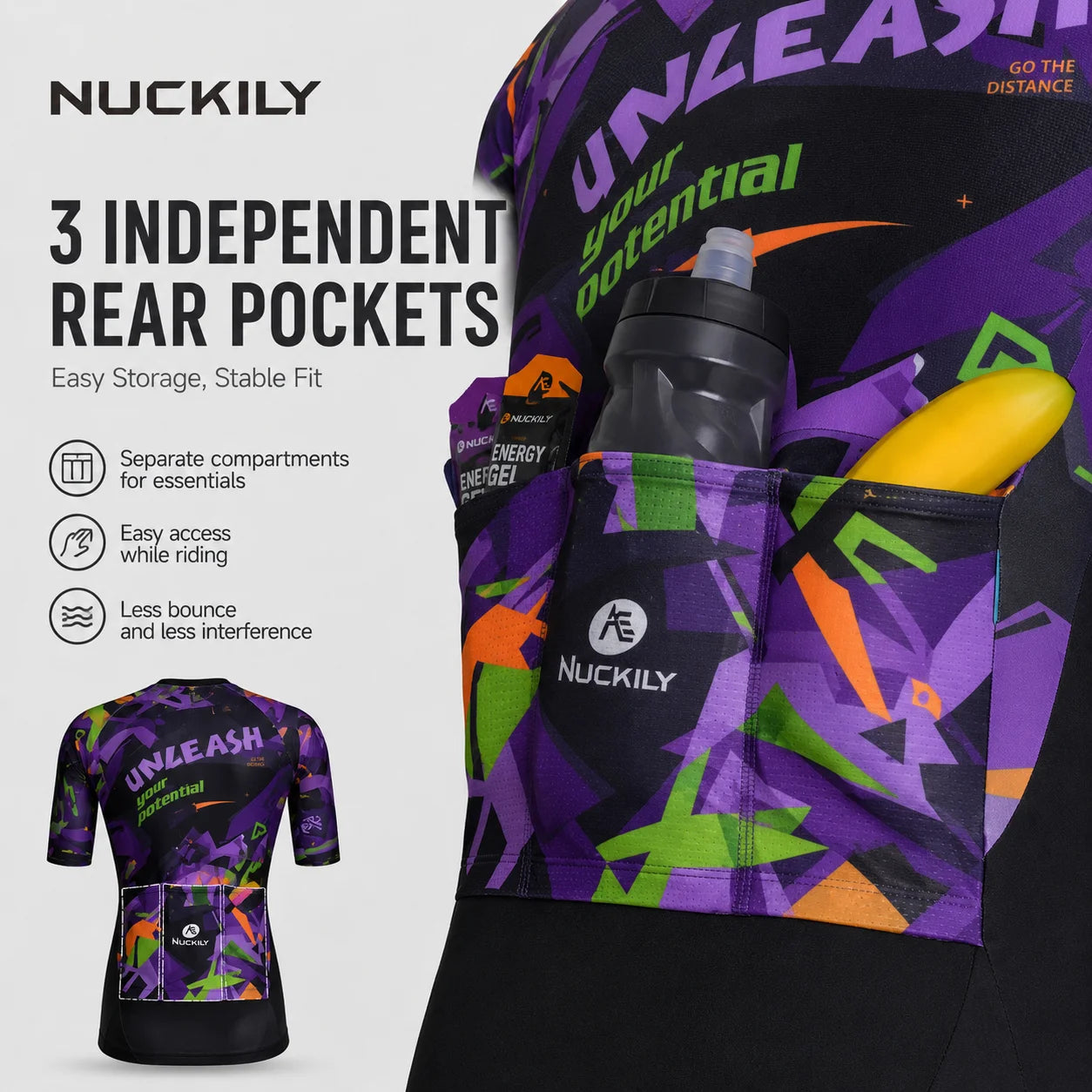 Macacão de Ciclismo Masculino NUCKILY