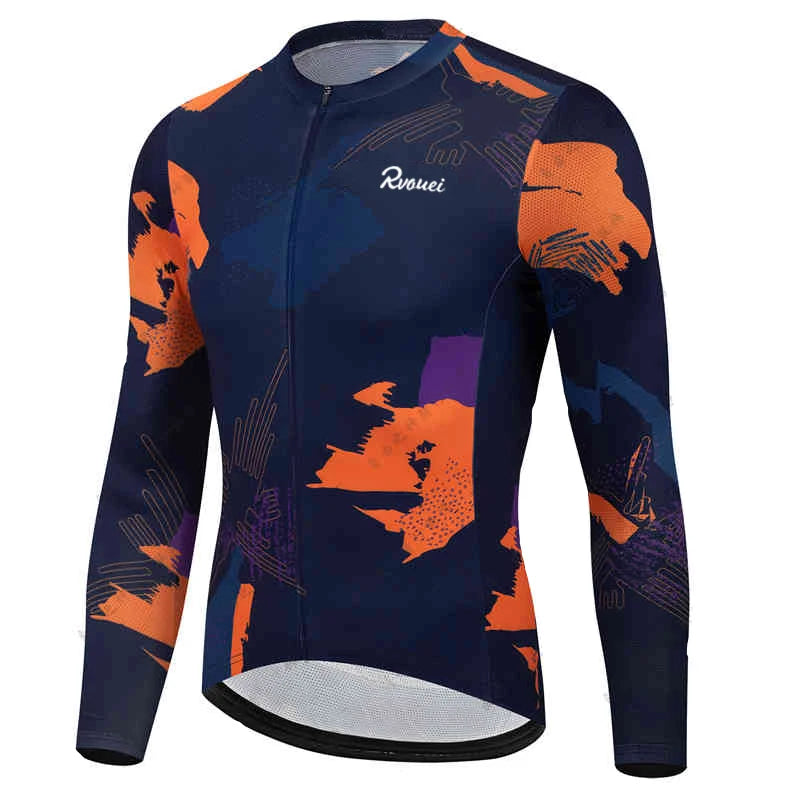 Camisa de Ciclismo Masculina Rvouei