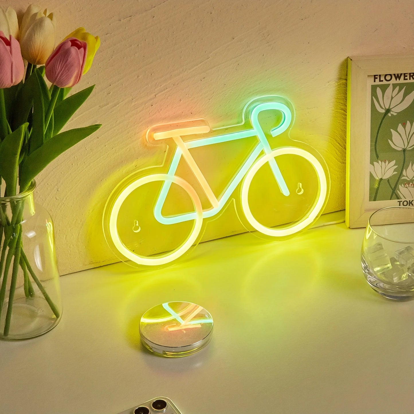 Placa Neon LED Bicicleta
