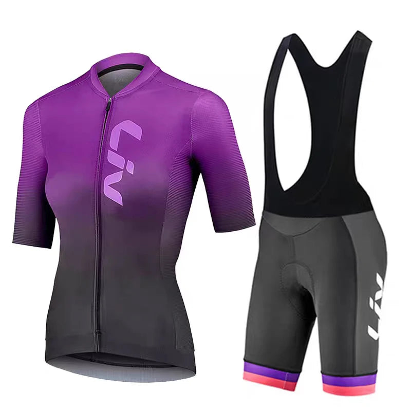 LIV Conjunto de Ciclismo Feminino Verão