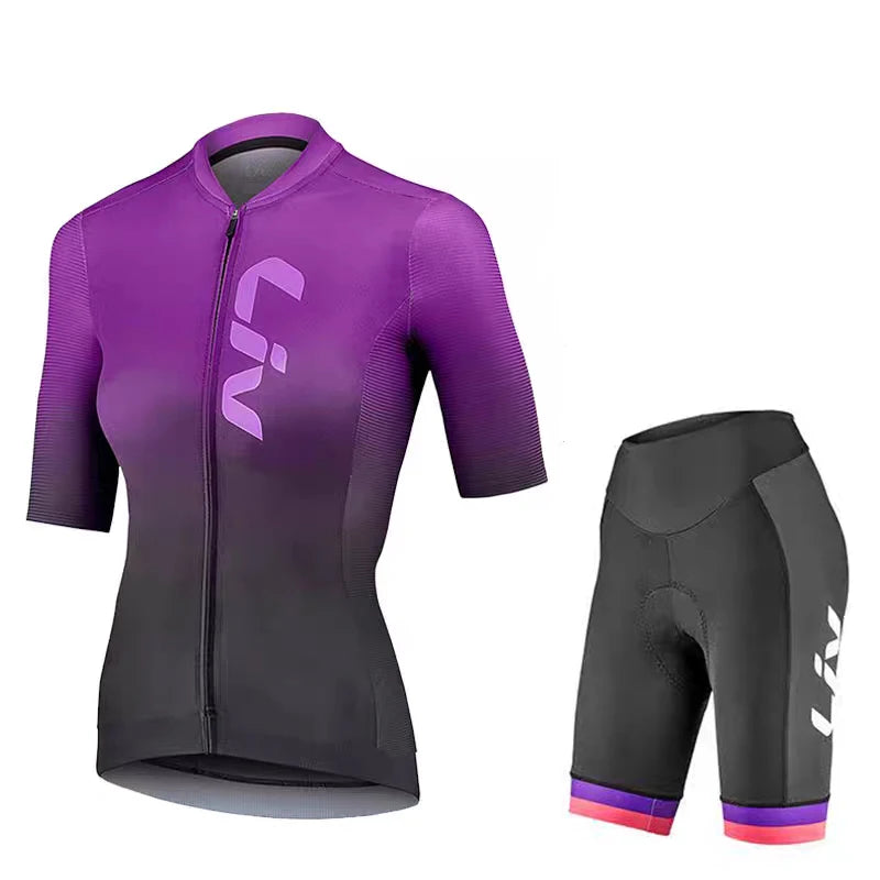 LIV Conjunto de Ciclismo Feminino Verão