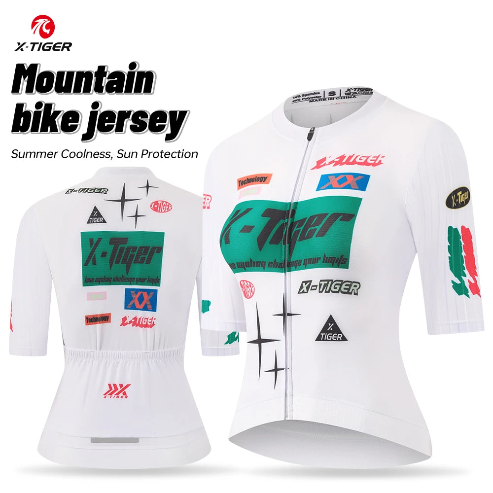 Jersey de Ciclismo Feminina X-TIGER Verão Manga Curta