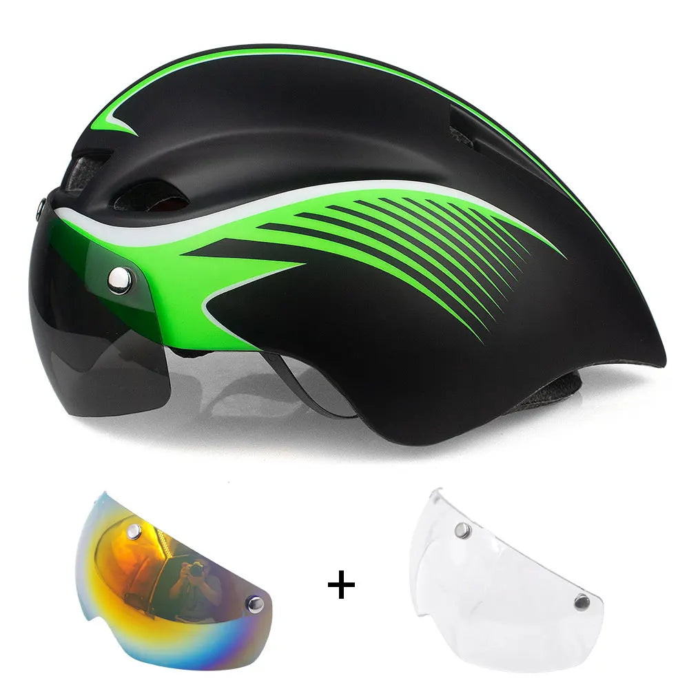Capacete de Ciclismo Aero com Lente –