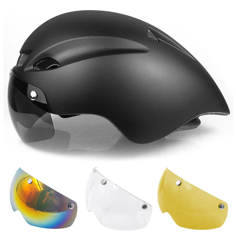 Capacete de Ciclismo Aero com Lente –