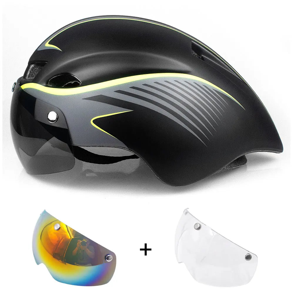 Capacete de Ciclismo Aero com Lente –