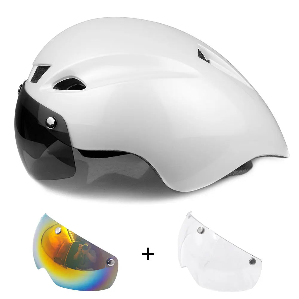 Capacete de Ciclismo Aero com Lente –