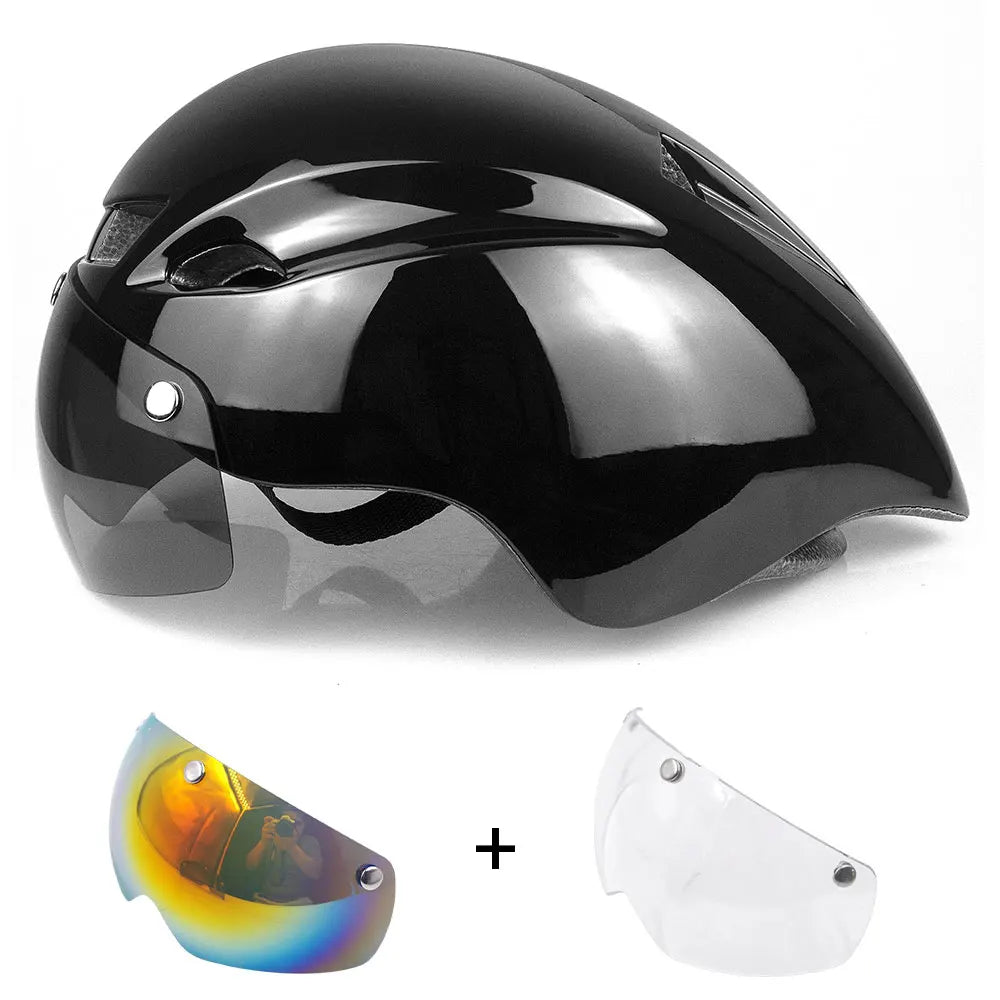 Capacete de Ciclismo Aero com Lente –