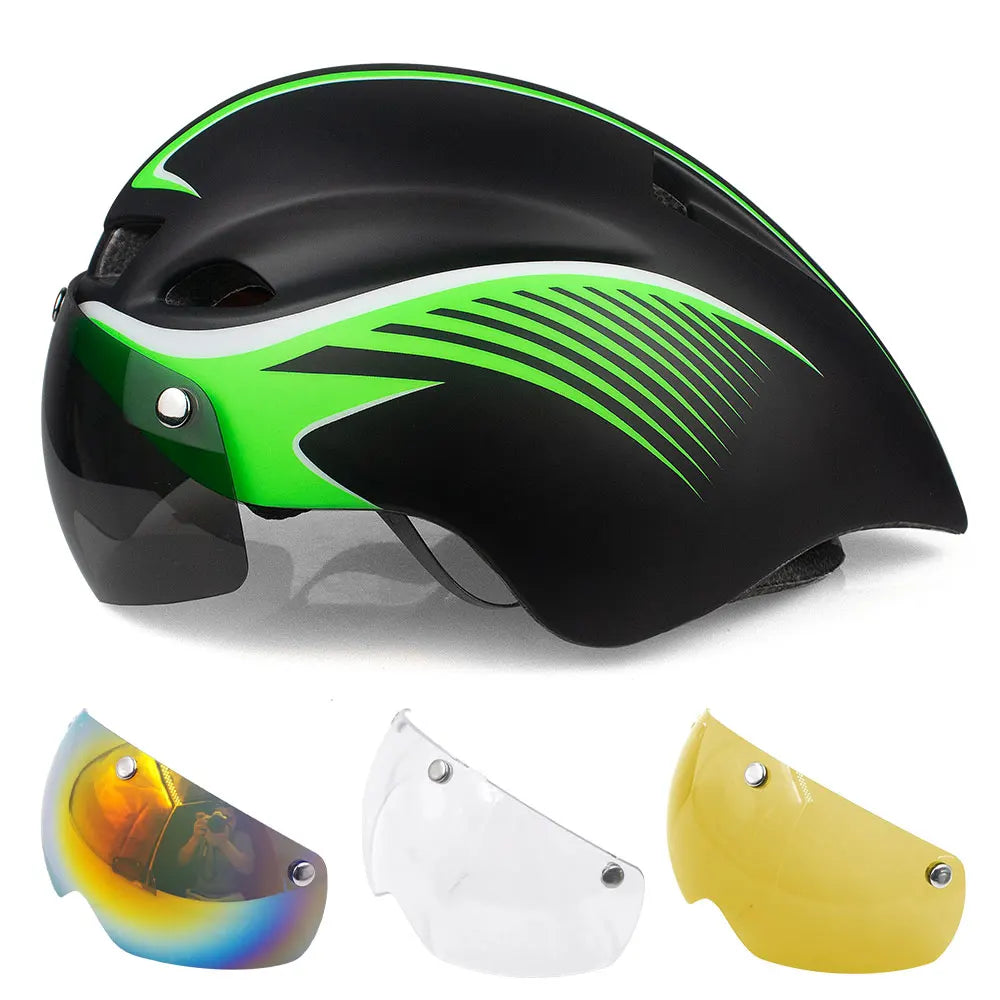 Capacete de Ciclismo Aero com Lente –