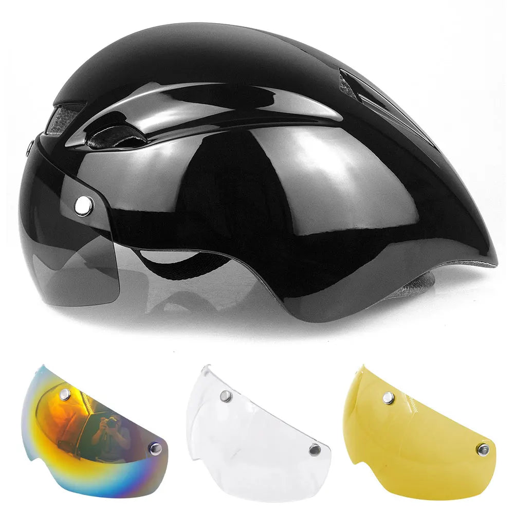 Capacete de Ciclismo Aero com Lente –