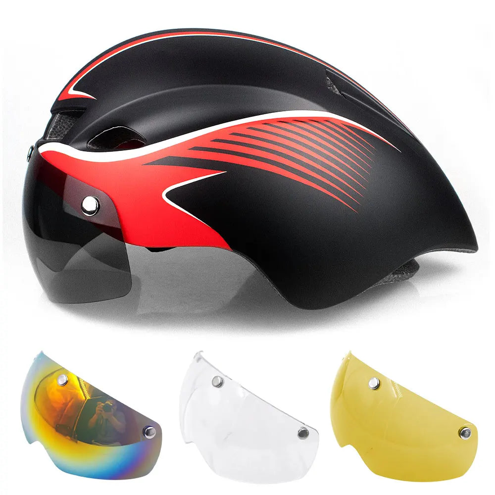 Capacete de Ciclismo Aero com Lente –