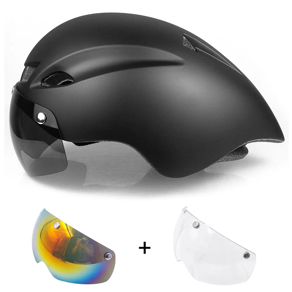Capacete de Ciclismo Aero com Lente –
