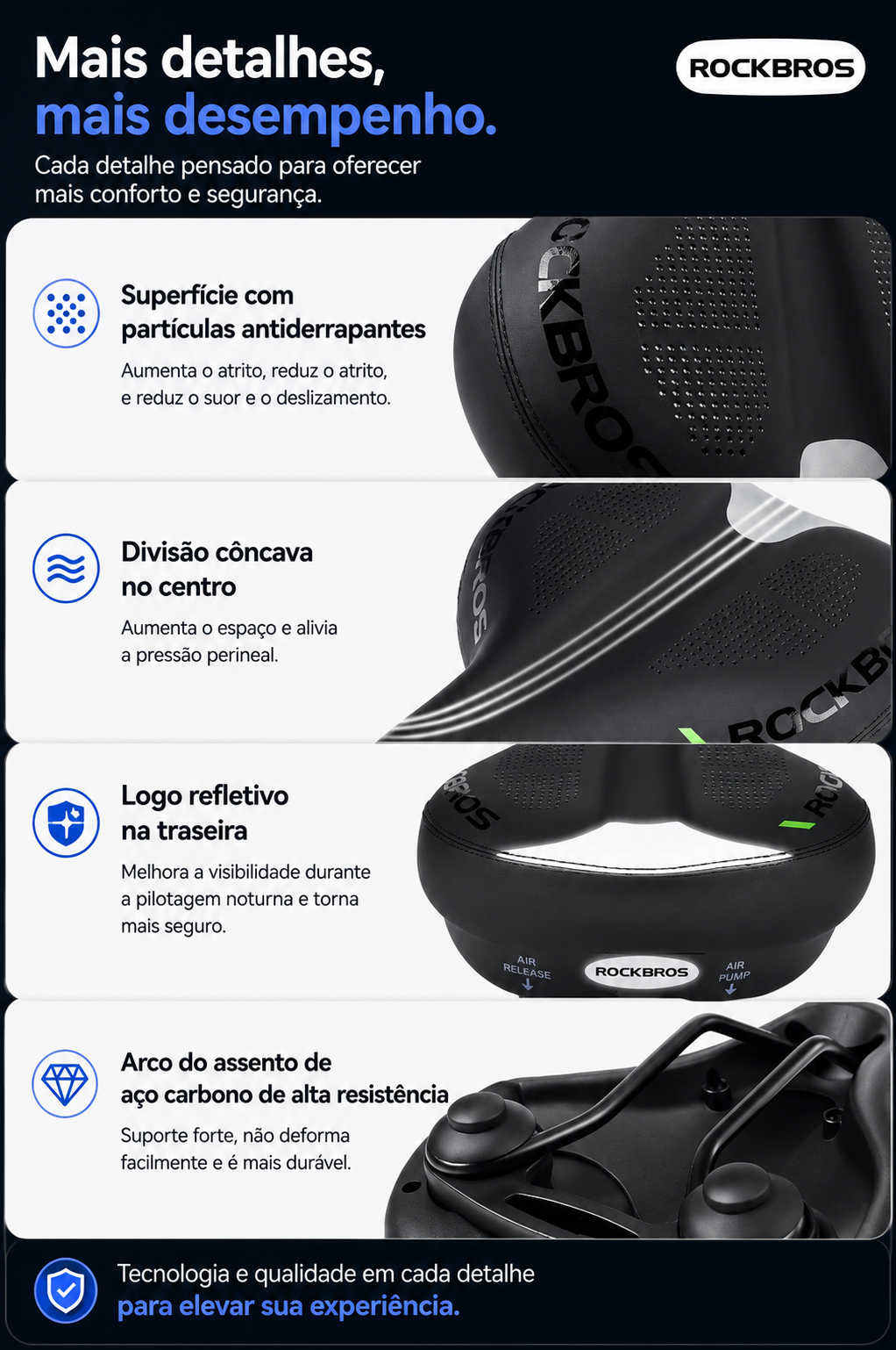 Selim ROCKBROS com Câmara de Ar