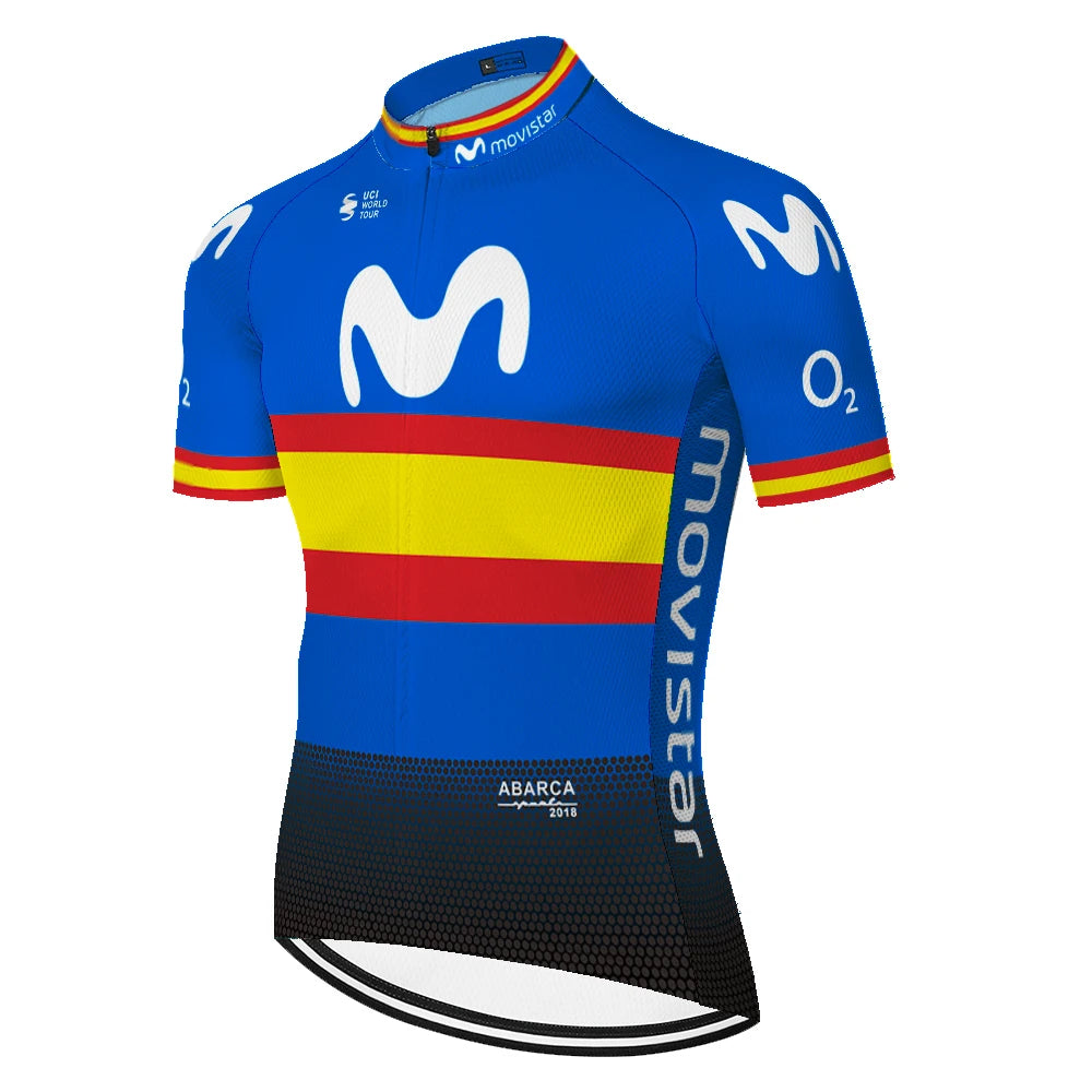 Camisa de Ciclismo Masculina Movistar Italia