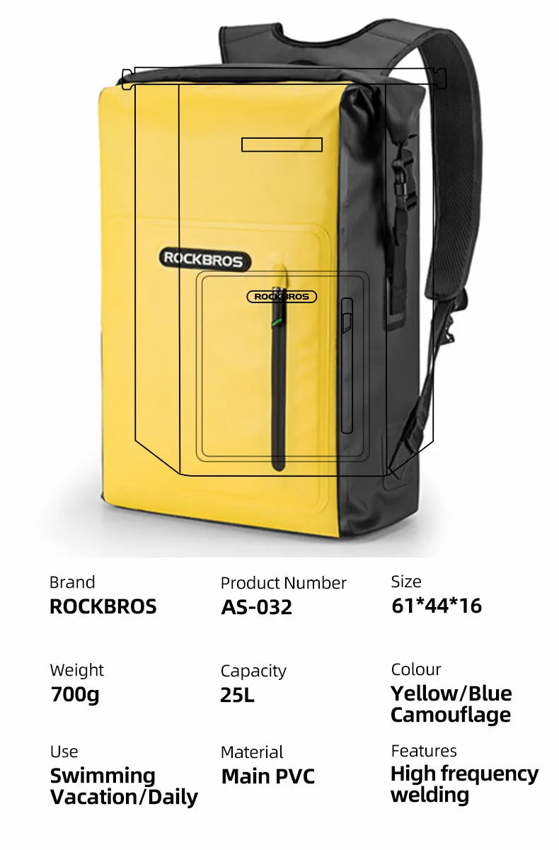 ROCKBROS 25L Waterproof Backpack