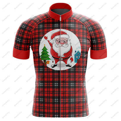 Camisa de Ciclismo Masculina Christmas