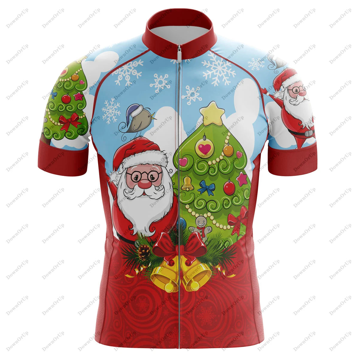 Camisa de Ciclismo Masculina Christmas