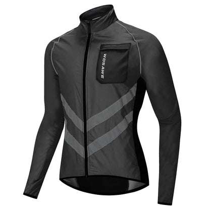 Corta Vento para Ciclismo WOSAWE Impermeável e Refletiva