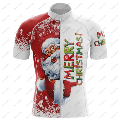 Camisa de Ciclismo Masculina Christmas