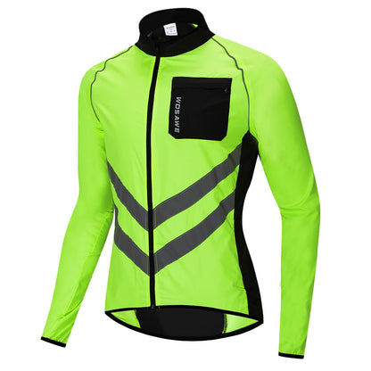 Corta Vento para Ciclismo WOSAWE Impermeável e Refletiva