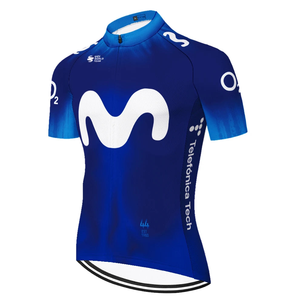 Camisa de Ciclismo Masculina Movistar Italia
