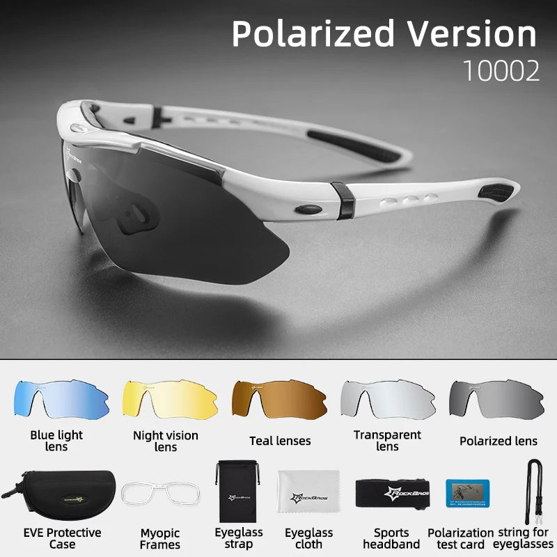 ROCKBROS Polarized Cycling Glasses with 5 Lenses