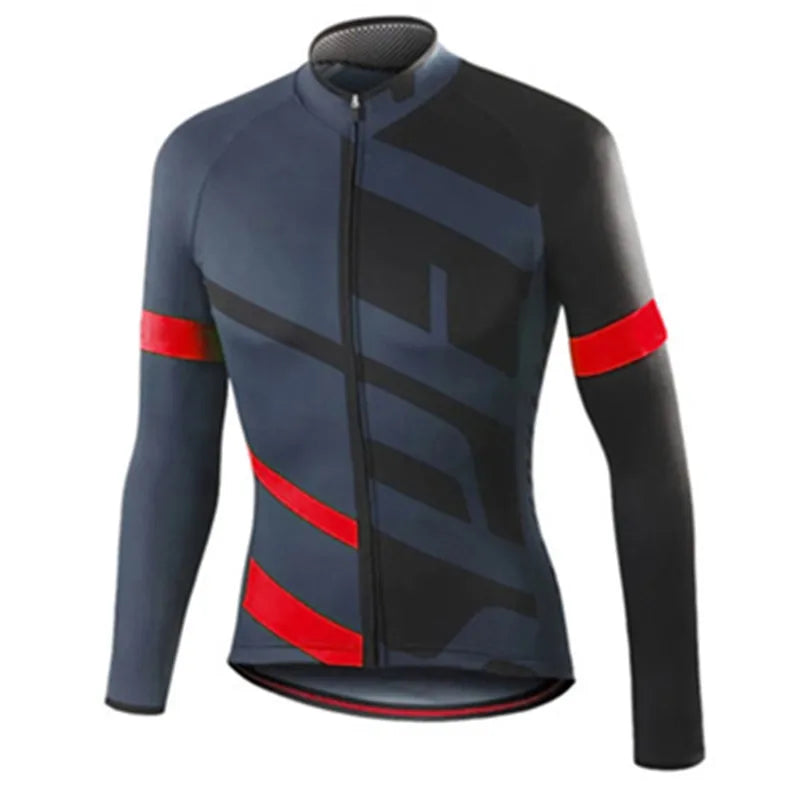 Camisa de Ciclismo Masculina Manga Longa Racing