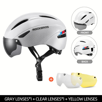 ROCKBROS Cycling Helmet with LED Light