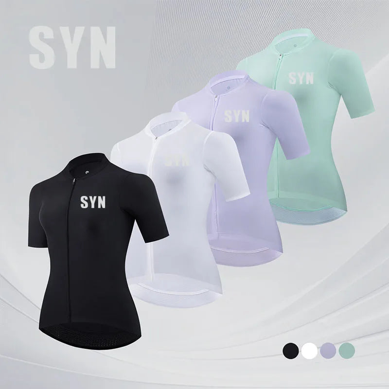 Camisa de Ciclismo Feminina SYN Verão Professional Edition
