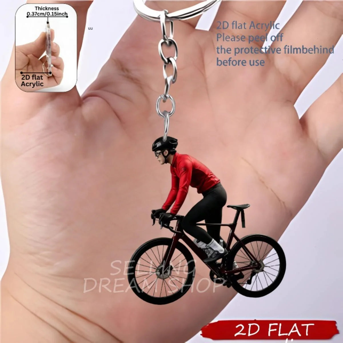Chaveiro Ciclista em Acrílico 2D