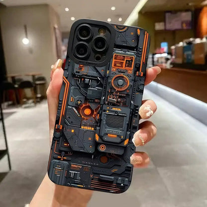 Capa para iPhone Estilo Placa Mecânica
