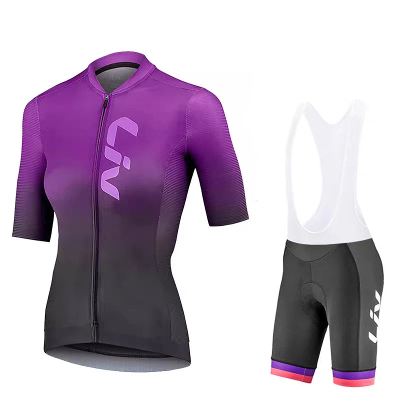 LIV Conjunto de Ciclismo Feminino Verão