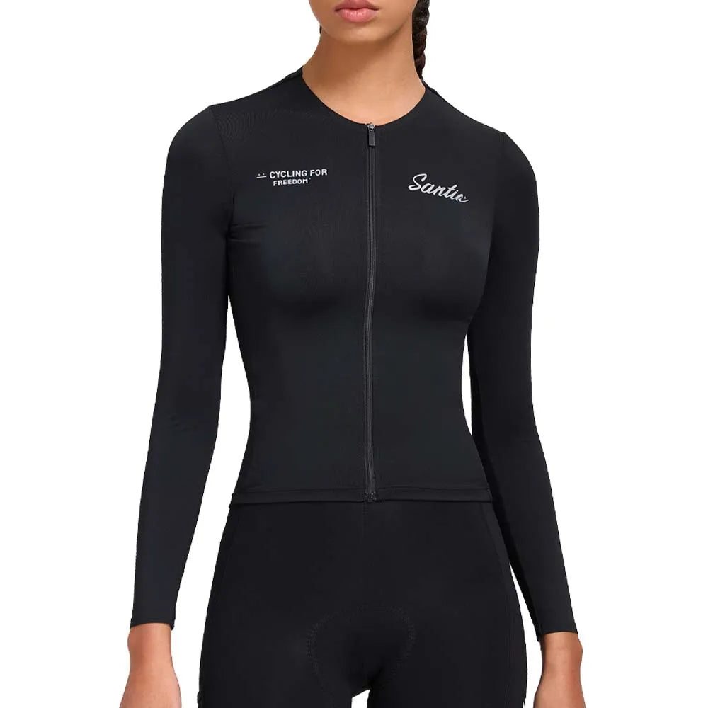 Jersey Ciclismo Feminina Santic Manga Longa
