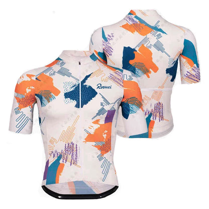 Camisa de Ciclismo Masculina Rvouei