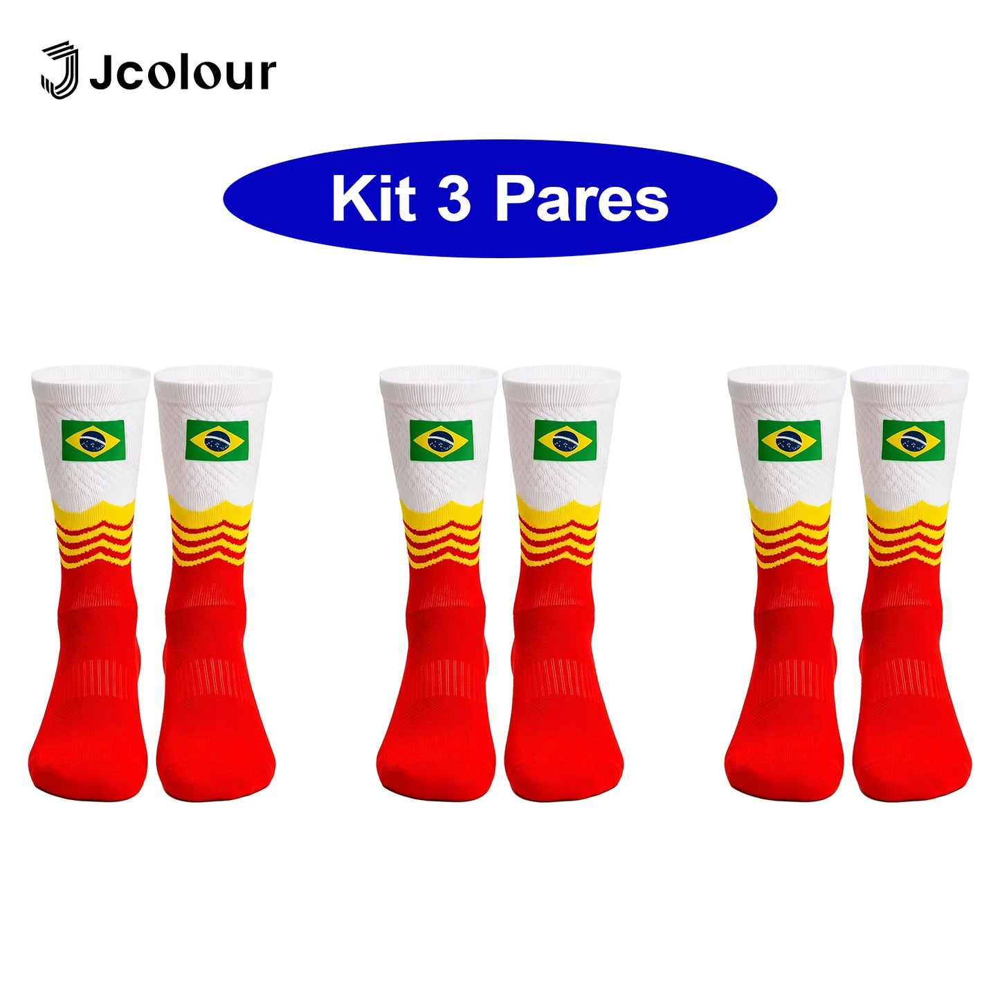 Kit com 3 Pares de Meias Esportivas