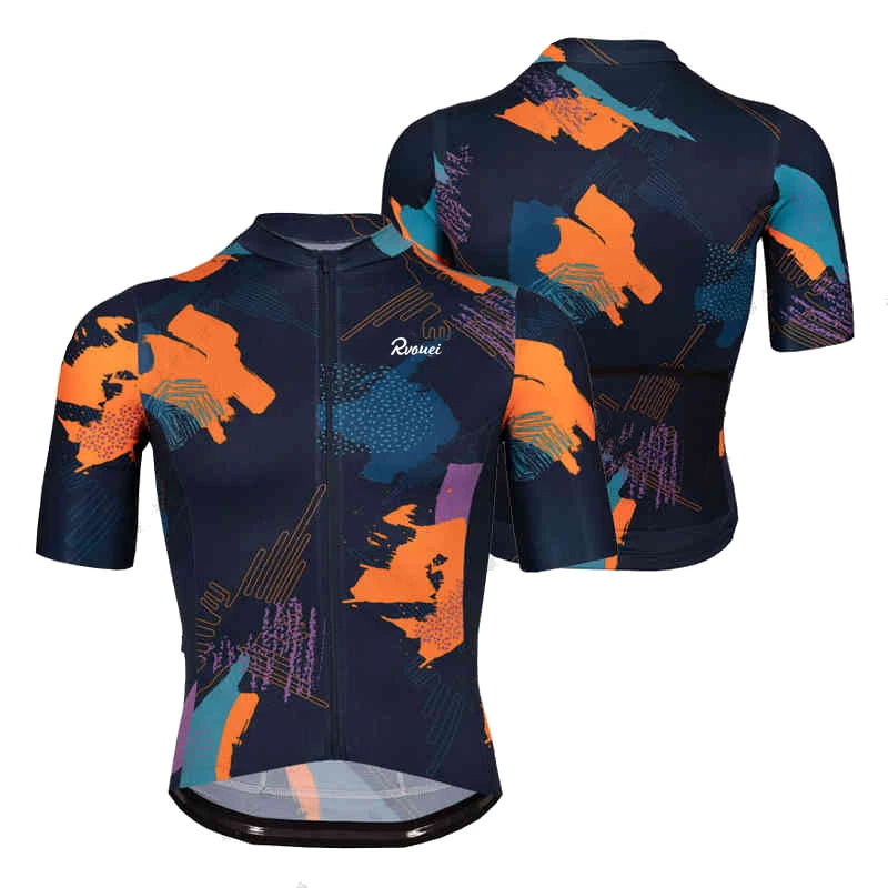 Camisa de Ciclismo Masculina Rvouei