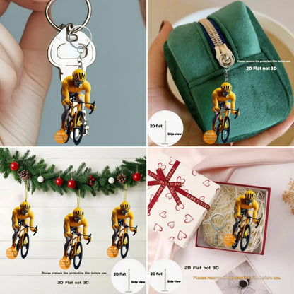 Chaveiro Ciclista Amarelo