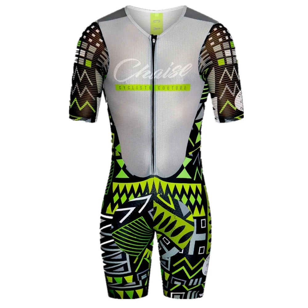 Macaquinho Masculino de Triathlon Chaise Cycliste
