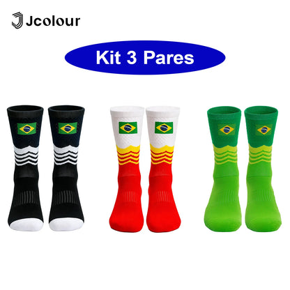 Kit com 3 Pares de Meias Esportivas